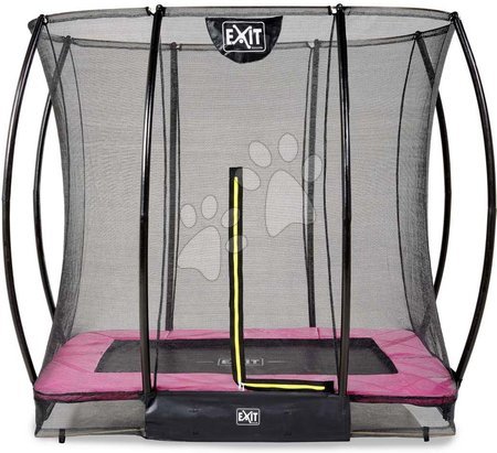 In Ground Trampolines  - EXIT Silhouette ground trampoline 153x214cm with safety net - pink