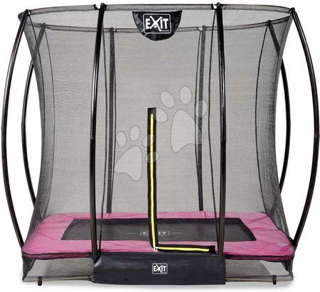 Zabawki i gry do ogrodu | Strona 23 - Trampolina z siatką ochronną Silhouette Ground Pink Exit Toys 