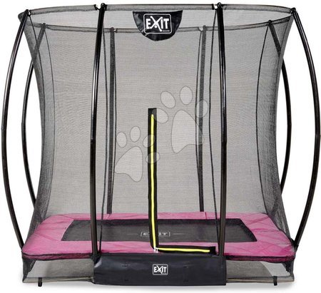 Bodentrampoline - EXIT Silhouette Bodentrampolin 153x214cm mit Sicherheitsnetz - rosa