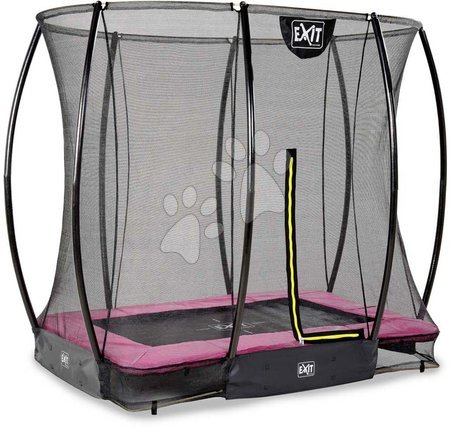 Bodentrampoline - EXIT Silhouette Bodentrampolin 153x214cm mit Sicherheitsnetz - rosa_1