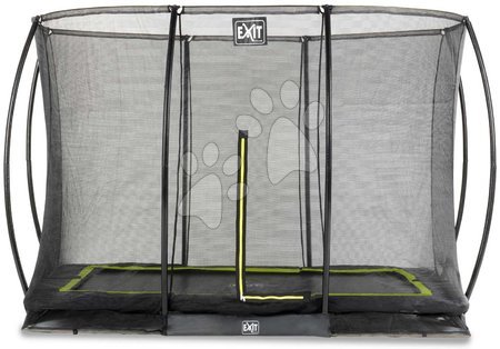 In Ground Trampolines  - EXIT Silhouette ground trampoline 214x305cm with safety net - black