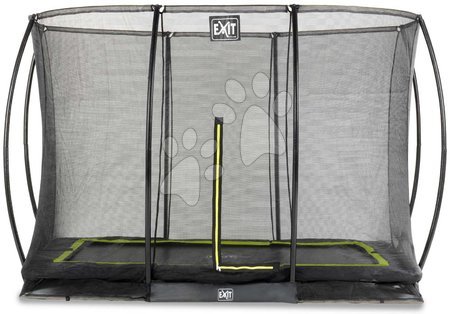 Trampoline - EXIT Silhouette Bodentrampolin 214x305cm mit Sicherheitsnetz - schwarz