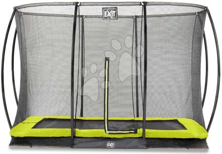 In Ground Trampolines  - EXIT Silhouette ground trampoline 214x305cm with safety net - green
