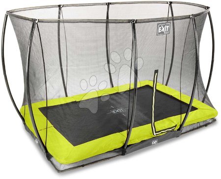 In Ground Trampolines  - EXIT Silhouette ground trampoline 214x305cm with safety net - green_1