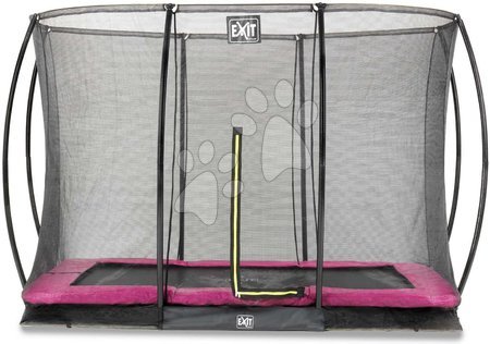 In Ground Trampolines  - EXIT Silhouette ground trampoline 214x305cm with safety net - pink