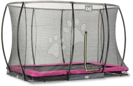 In Ground Trampolines  - EXIT Silhouette ground trampoline 214x305cm with safety net - pink_1