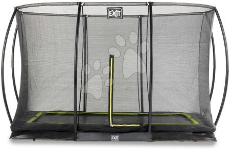 In Ground Trampolines  - EXIT Silhouette ground trampoline 244x366cm with safety net - black