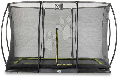 Trampoline - EXIT Silhouette Bodentrampolin 244x366cm mit Sicherheitsnetz - schwarz