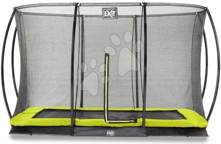 In Ground Trampolines  - EXIT Silhouette ground trampoline 244x366cm with safety net - green