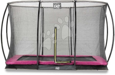 Trampolíny zemné - Trampolína s ochrannou sieťou Silhouette Ground Pink Exit Toys 