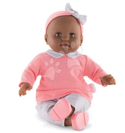Igrače dojenčki od 24. meseca - Dojenček Lilou Mon Grand Poupon Corolle 36 cm z rjavimi mežikajočimi očkami od 24 mes