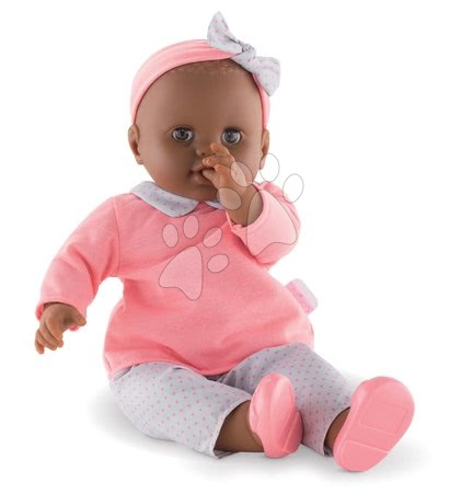 Igrače dojenčki od 24. meseca - Dojenček Lilou Mon Grand Poupon Corolle 36 cm z rjavimi mežikajočimi očkami od 24 mes_1