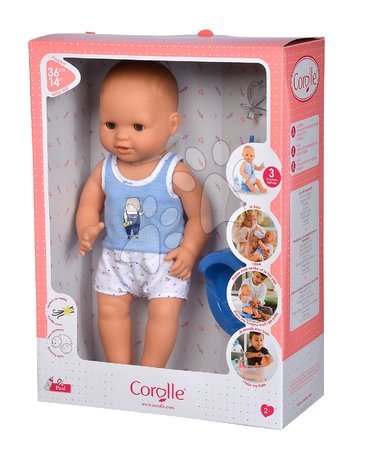 Bábiky od 24 mesiacov - Bábika Paul pije ciká a kúpe sa Mon Grand Poupon Corolle - 14