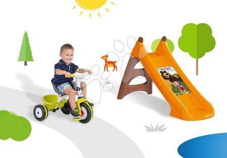 Šmykľavky sety - Set šmykľavka Máša a medveď Smoby Toboggan XS s vodou dĺžka 90 cm  - 2
