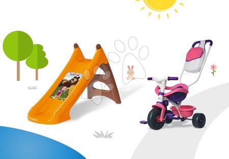 Skluzavky sety - Set skluzavka Máša a medvěd Toboggan XS Smoby - 2