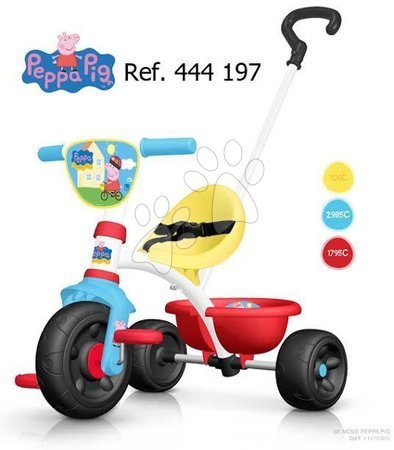 Tříkolky od 15 měsíců - Tříkolka Prasátko Peppa Pig Be Move Smoby - 2