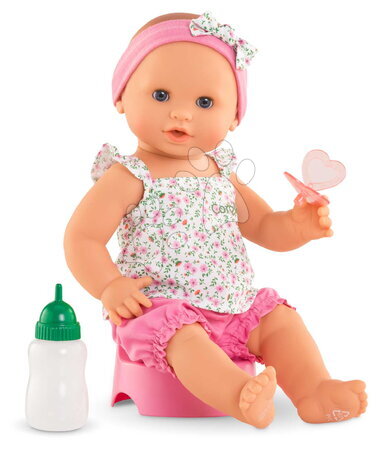 Igrače dojenčki od 24. meseca - Punčka Emma pije in lula Bath Baby Flowers Mon Grand Poupon Corolle
