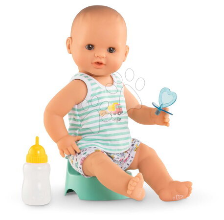 Igrače dojenčki od 24. meseca - Punčka Paul pije in lula Bath Baby Aqua Mon Grand Poupon Corolle