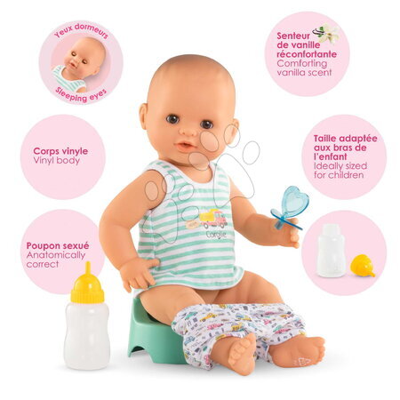 Panenky od 24 měsíců - Panenka Paul pije a čůrá Bath Baby Aqua Mon Grand Poupon Corolle - 7