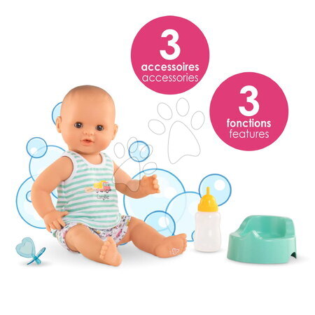 Panenky od 24 měsíců - Panenka Paul pije a čůrá Bath Baby Aqua Mon Grand Poupon Corolle - 8