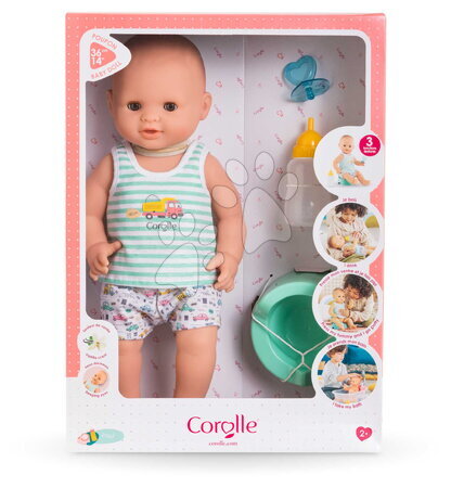 Panenky od 24 měsíců - Panenka Paul pije a čůrá Bath Baby Aqua Mon Grand Poupon Corolle - 11