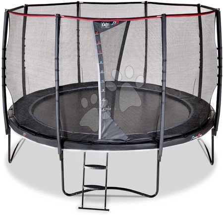 Trampoliny z siatką ochronną - Trampolina z siatką ochronną i drabinką PeakPro Exit Toys _1