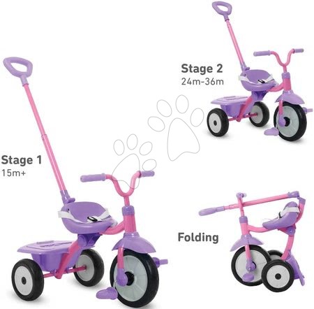 Kinderdreiräder ab 15 Monaten - Dreirad faltbar Fun Trike 2in1 Pink smarTrike - 7