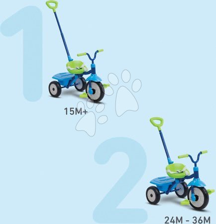 Triciclete de la 15 luni - Tricicletă pliabilă Folding Fun Trike 2în1 Blue smarTrike - 2