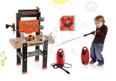 Seturi ateliere de lucru - Set atelier cu mașină de găurit Black&Decker Smoby - 17