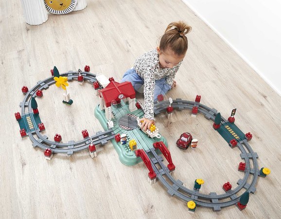 Cuburi de construit Abrick - Joc de construit cu tren și șine în cutie Abrick Écoiffier - 10