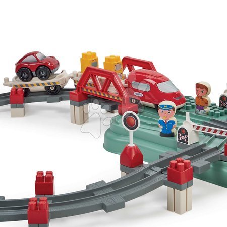 Cuburi de construit Abrick - Joc de construit cu tren și șine în cutie Abrick Écoiffier - 4