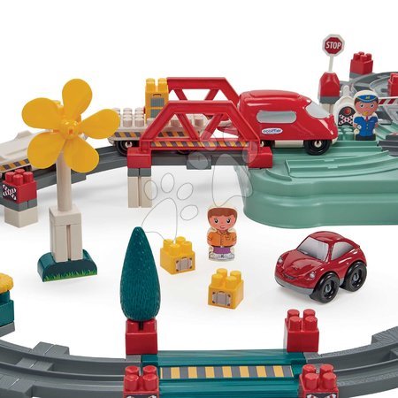 Cuburi de construit Abrick - Joc de construit cu tren și șine în cutie Abrick Écoiffier - 6