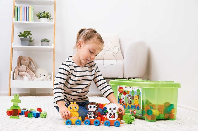Cuburi de construit Abrick - Joc de construit în cutie tren cu animăluțe Abrick Écoiffier - 3