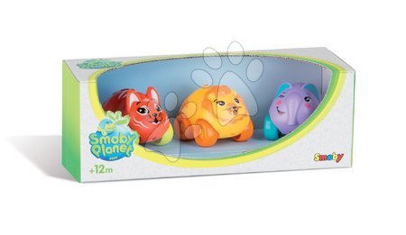 Garáže  - Sada 3 zvířátek na kolečkách Eden Planet Smoby - 3