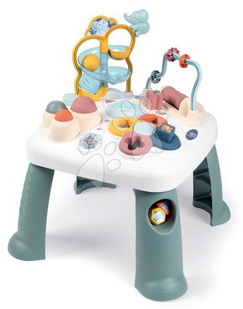 Jucării pentru bebeluși - Set premergător didactic și cărucior Trotty Walker 3in1 Little cu măsuța Activity Table Smoby_1