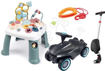 Hračky pre najmenších - Set didaktický stolík Activity Table Little a odrážadlo so zvukom Smoby