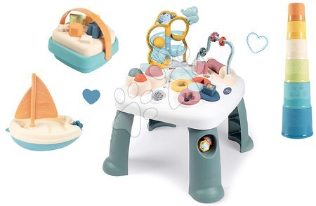 Igrače za najmlajše - Komplet didaktična mizica Activity Table Little in jadrnica Smoby