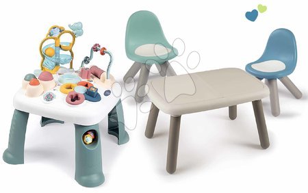 Hračky pro nejmenší - Set didaktický stolek Activity Table Little a stůl KidTable Smoby