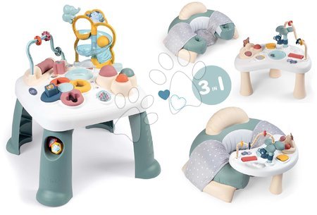 Hračky pro nejmenší - Set didaktický stolek Activity Table Little a sedátko se stolem Smoby