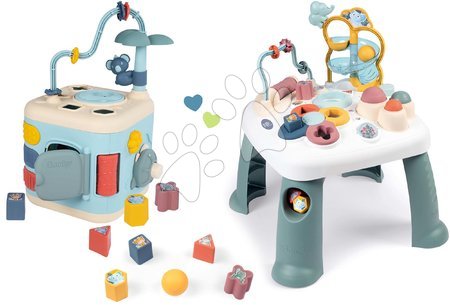 Igrače za najmlajše - Komplet didaktična mizica Activity Table Little in kocka Explor Cube Smoby