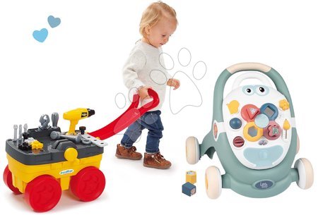 Jucării pentru bebeluși - Set premergător didactic și cărucior Trotty Walker 3in1 Little și atelier Smoby_1