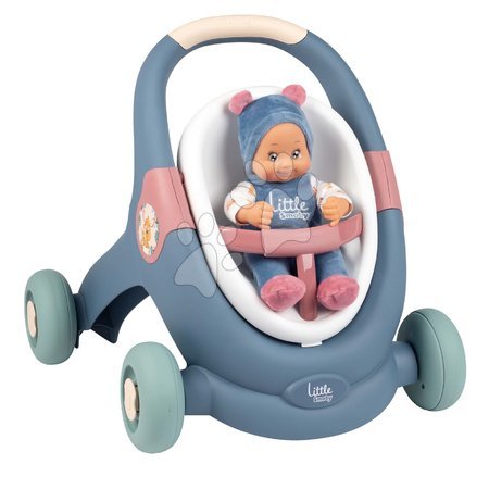 Hračky pro nejmenší - Didaktické chodítko a kočárek Baby Walker 3v1 + Baby Doll Little Smoby