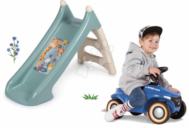 Rutschen Sets | Seite 8 - Set: Rutsche mit Wasserspiel und Laufrad mit Sound – XS Slide Little Smoby