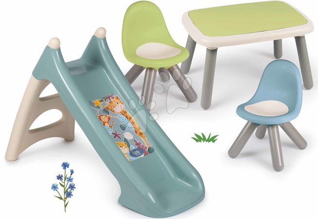 Rutschen Sets | Seite 7 - Rutschset mit Feuchtfunktion und Sitzmöglichkeit Tiere XS Slide Little Smoby