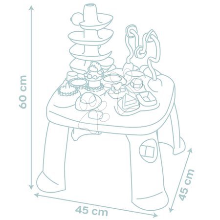 Interaktive Musiktische - Lernspieltisch mit Steckbausteinen – Activity Table Little Smoby - 12