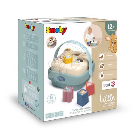 Motorikspielzeug - Didaktischer Sortierkorb mit Steckbausteinen Shape Sorter Basket Little Smoby - 6