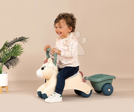 Vehicule pentru copii - Babytaxiu cu remorcă Baby Pony Ride On Little Smoby_1