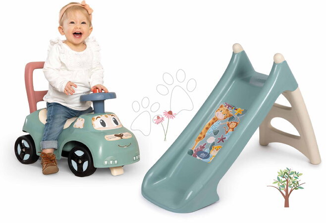 Ride-on sets - Little Smoby Auto Ride On Set: Balance Bike and Walker with 90 cm Slide