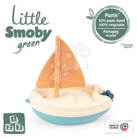 Homokozó játékok - Vitorlás hajó cukornádból Bio Sugar Cane Sailing Boat Little Smoby