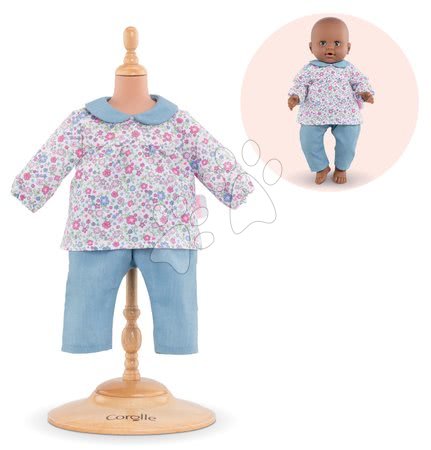 Kleidung für Puppen - Kleidung Blouse Flower & Pants Mon Grand Poupon Corolle 